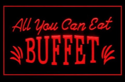 All you can eat buffet LED Neon Sign